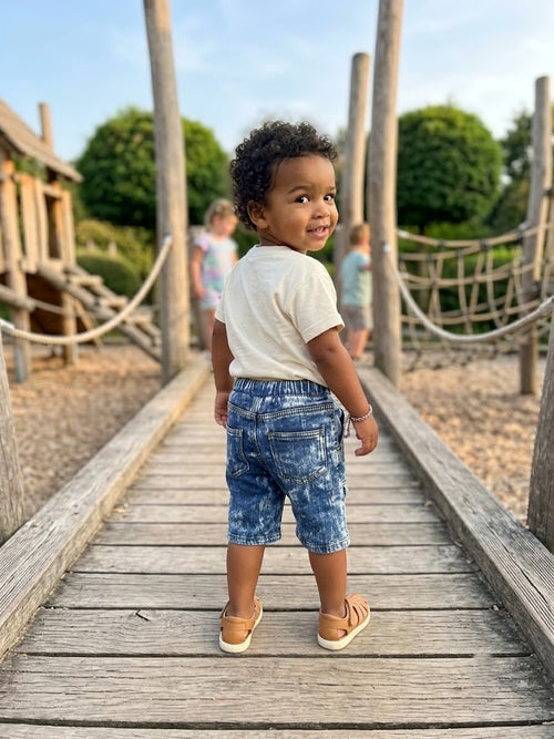 Jet Kidz Boys' Acid Wash Denim Cargo Joggers – Size 2-3 Years