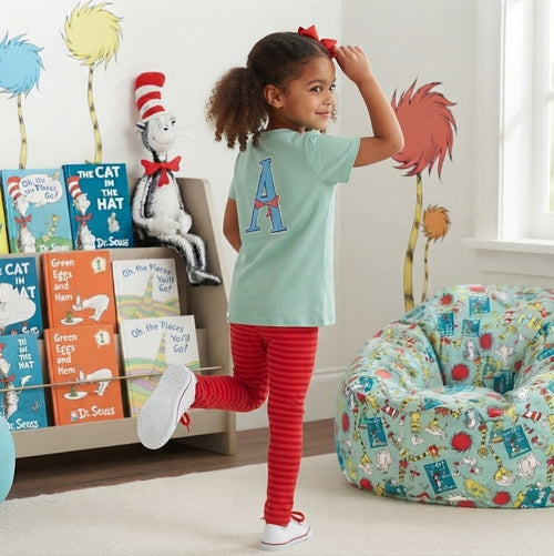 Dr. Seuss "Sister I Am" Graphic T-Shirt - 100% Cotton, Size 9-10Y