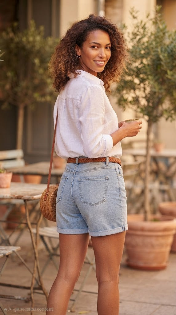 Oak Ridge Women's Denim Shorts - Size 34 (Good Condition)