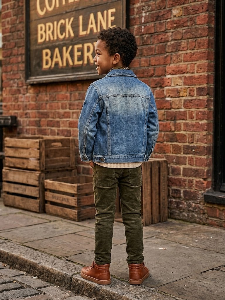 Edgars Boys' Denim Patch Jacket - Size 5-6 Years