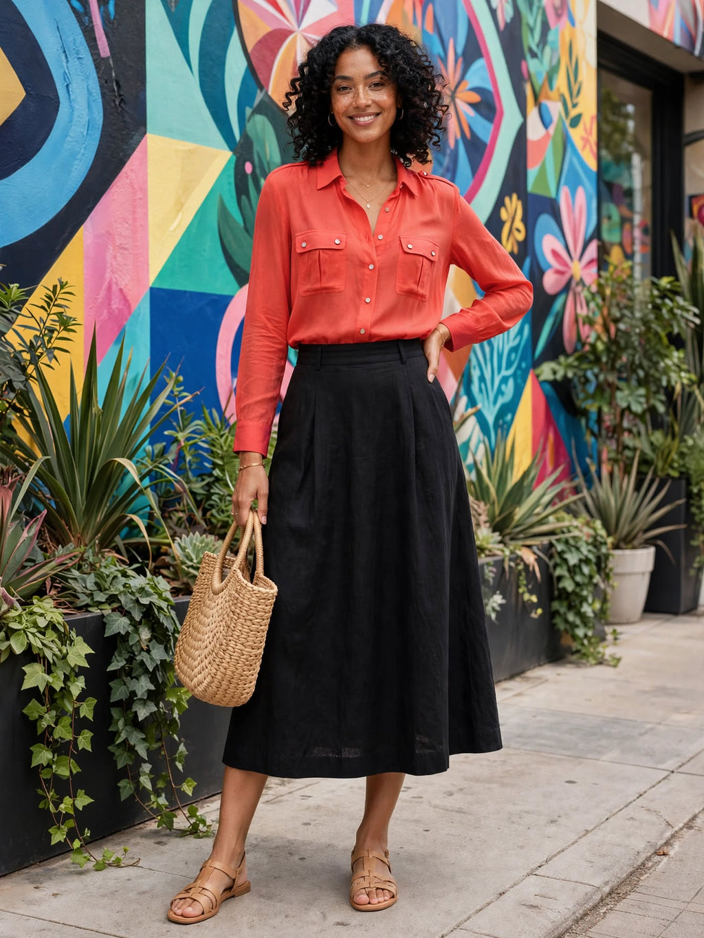Miladys Coral Utility Blouse - Size 16 / 40