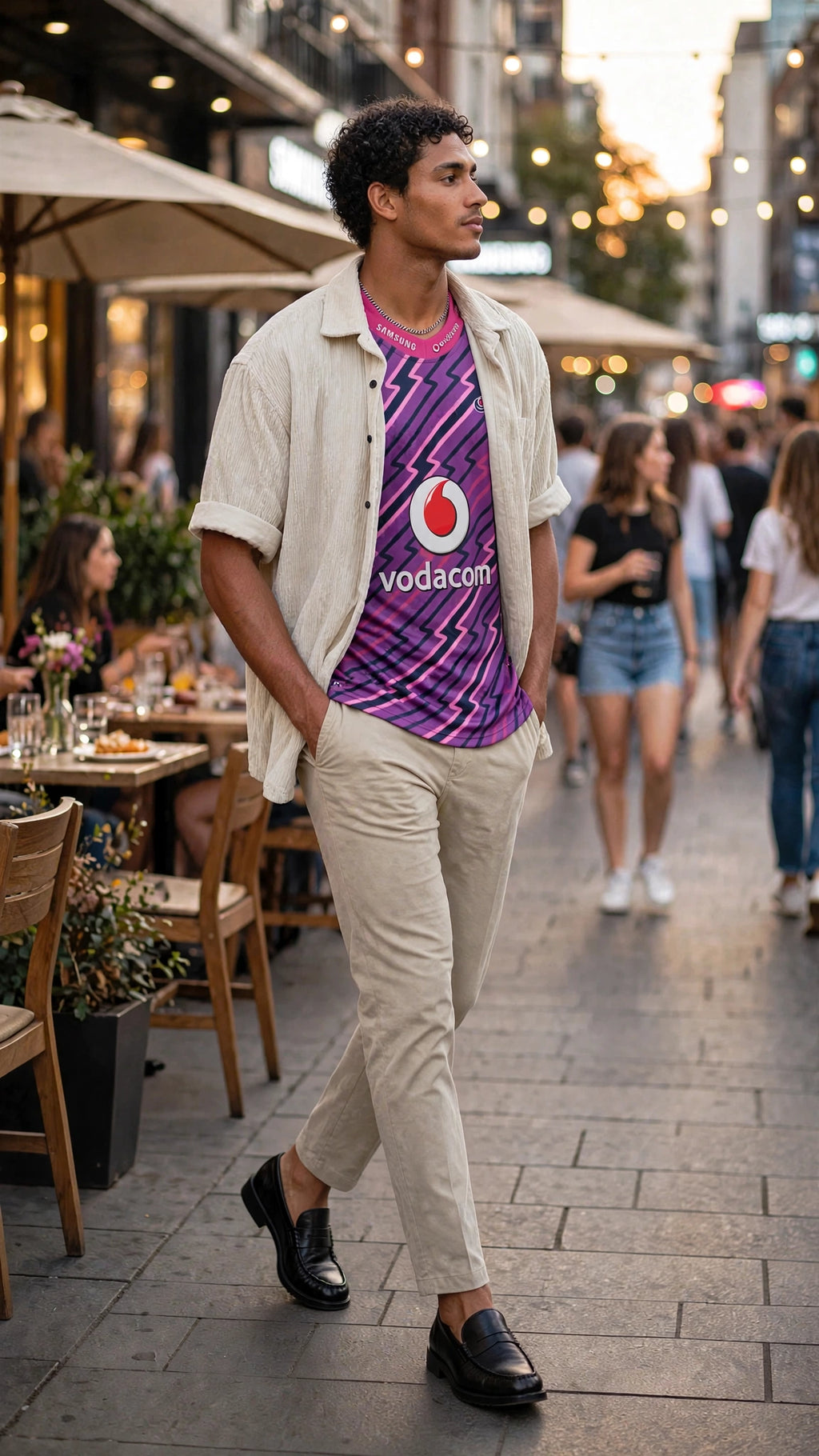 Bulls Rugby Jersey - Puma Vodacom Pink Purple Zig-Zag Away Shirt - Size XXL