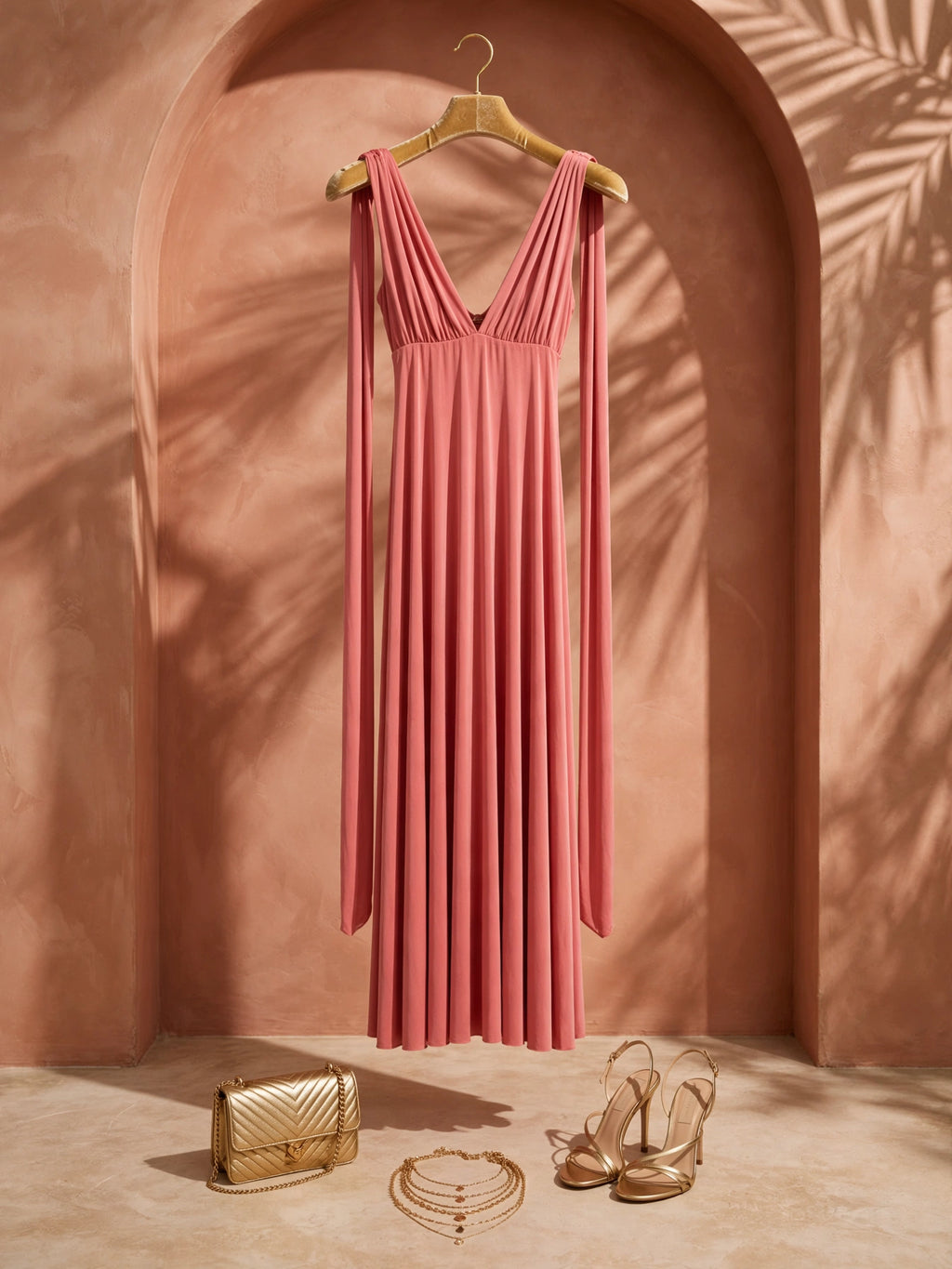 Dusty Coral Multiway Infinity Gown - Size Small