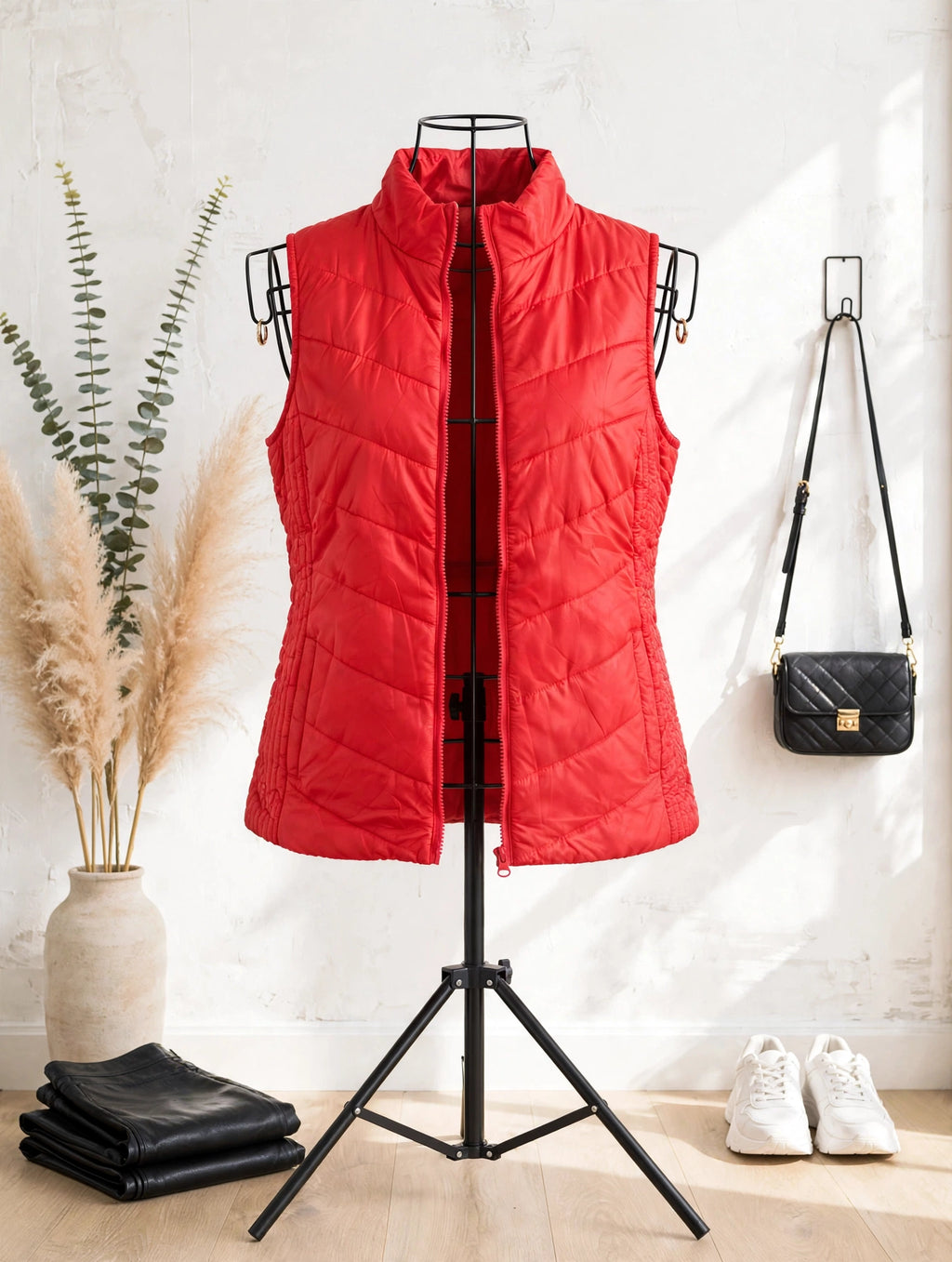 Red Tango Puffer Vest - Size 40