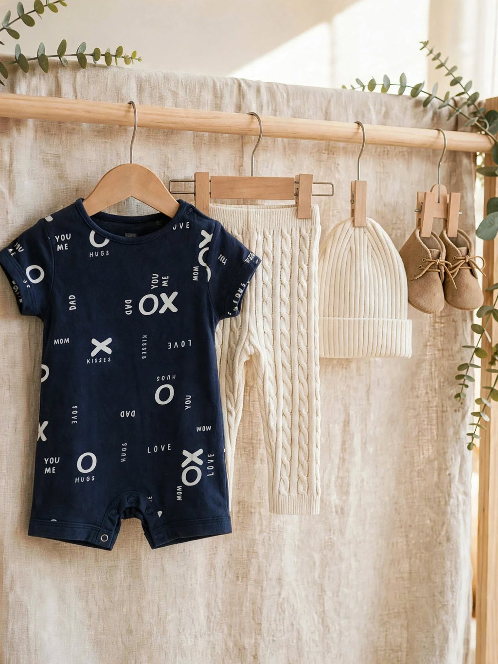 Woolworths Baby Navy XO Romper - Size 6 to 12 Months