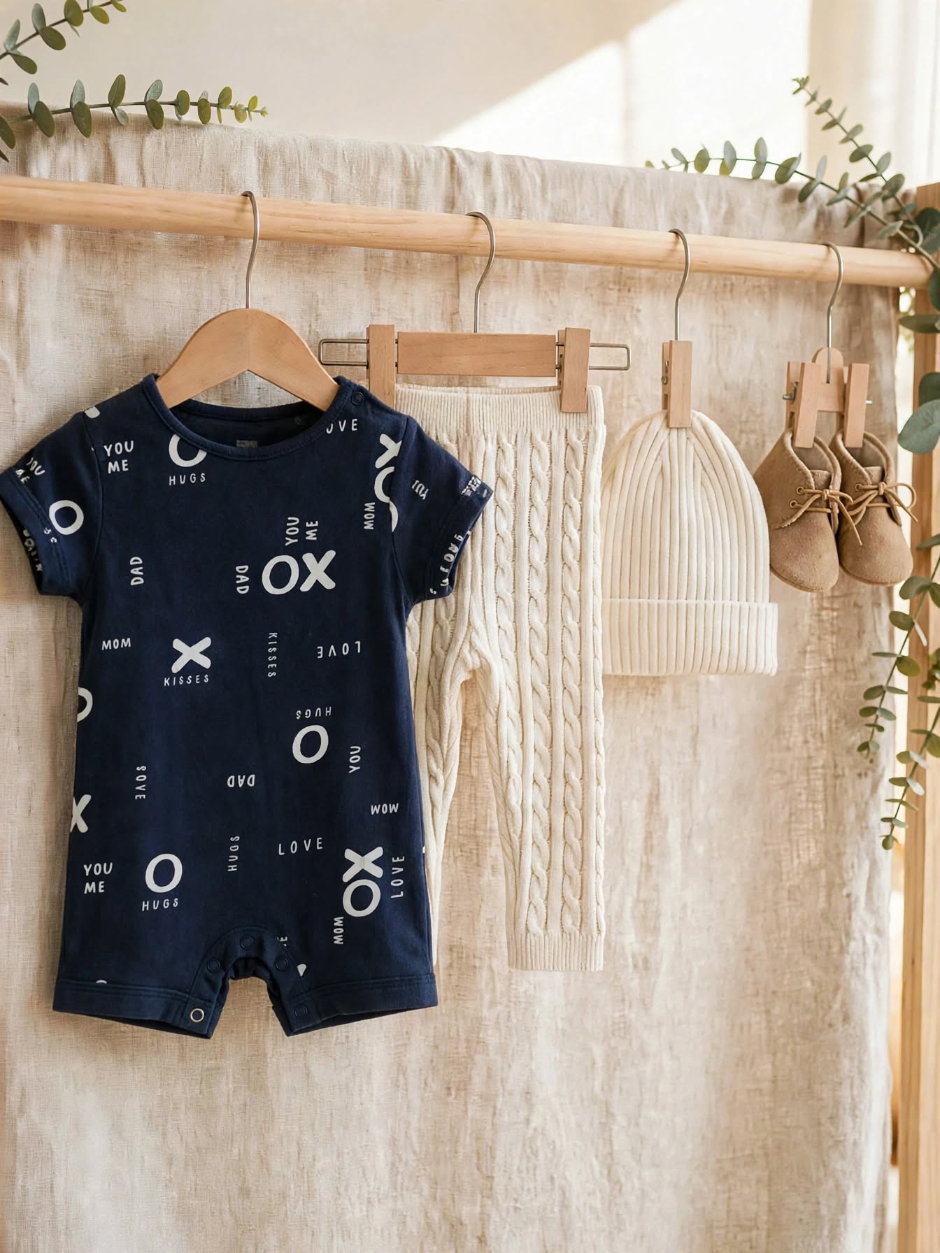 Woolworths Baby Navy XO Romper - Size 6 to 12 Months