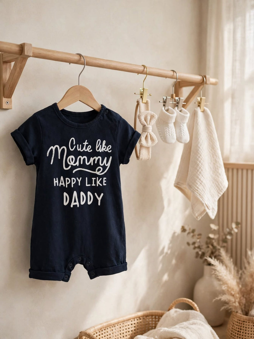 Woolworths "Cute like Mommy HAPPY LIKE DADDY" Baby Romper - Size 6 to 12 Months