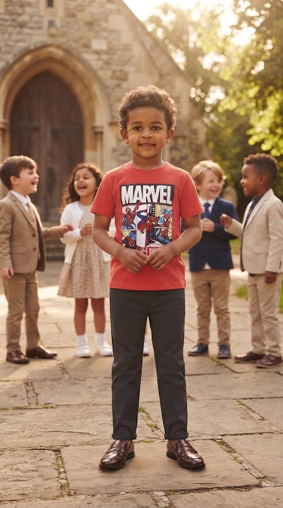 Marvel Spider-Man Red T-Shirt - Size 4 to 5 Years