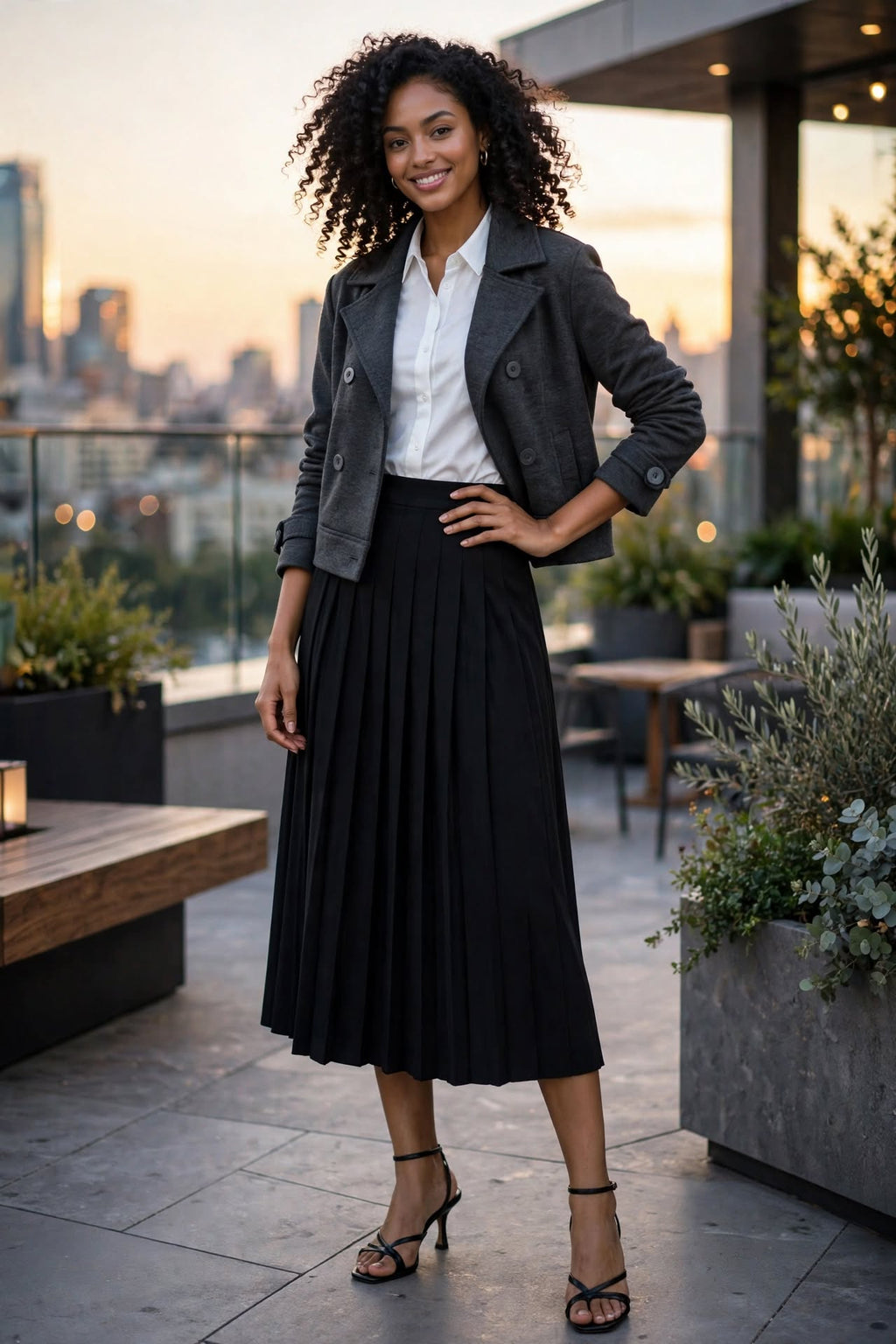 Mr Price Insync Charcoal Grey Cropped Jacket - Size 2XL