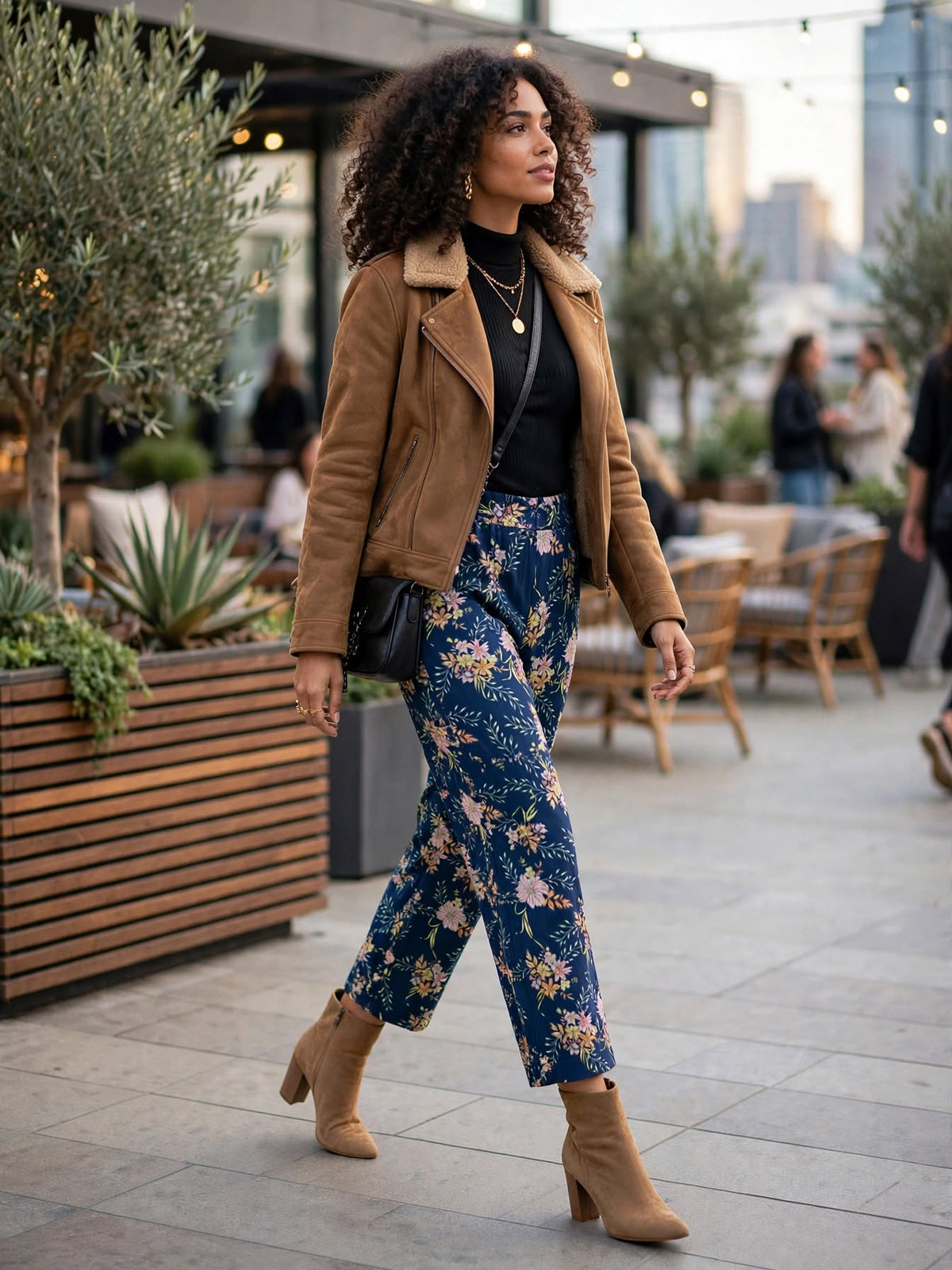 Woolworths Edition Navy Floral Wide-Leg Pants - Size 14