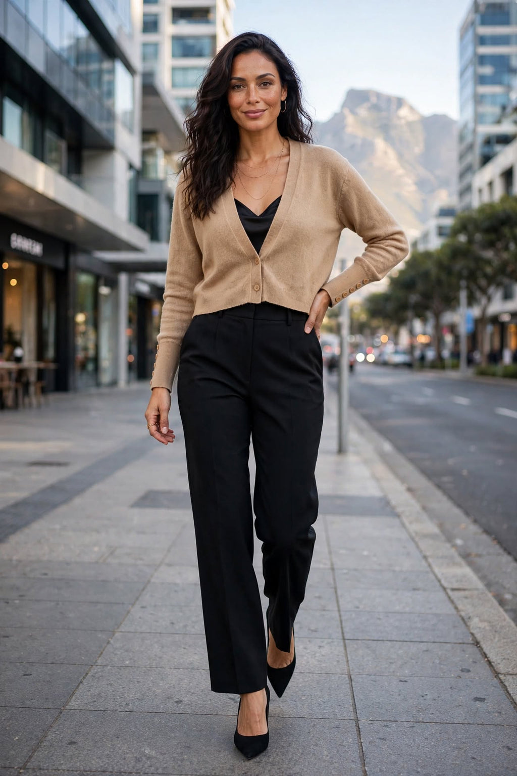 Woolworths Camel Cropped Cardigan - Size XL