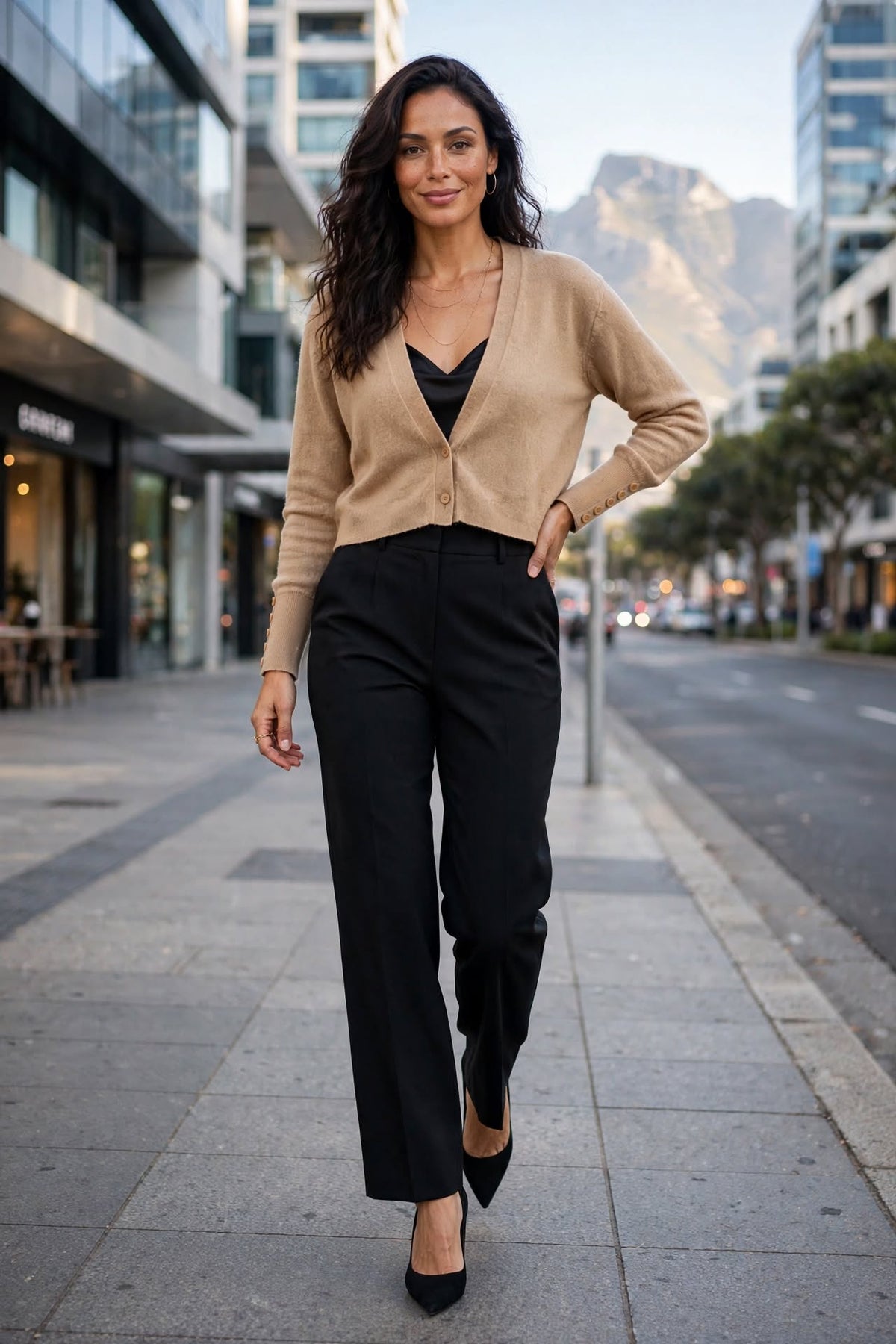 Woolworths Camel Cropped Cardigan - Size XL
