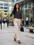 Mr Price RT Black & White Pinstripe Relaxed Shirt - Size XL