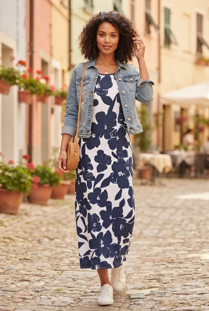 Emery Rose Women’s Floral Sleeveless Maxi Dress –  Excellent Condition