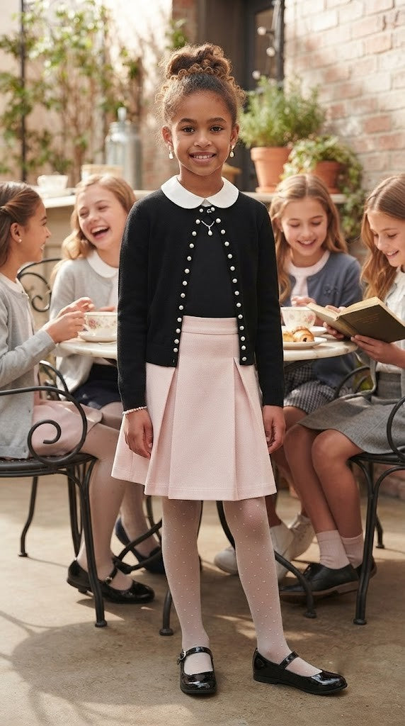 Pink Angel Pearl-Embellished Knit Cardigan - Size 9-10 Years