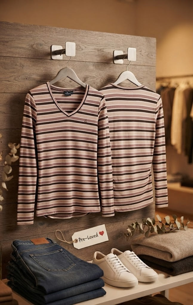 Daniel Hechter Pre-Loved Striped Long Sleeve Blouse - Size 32