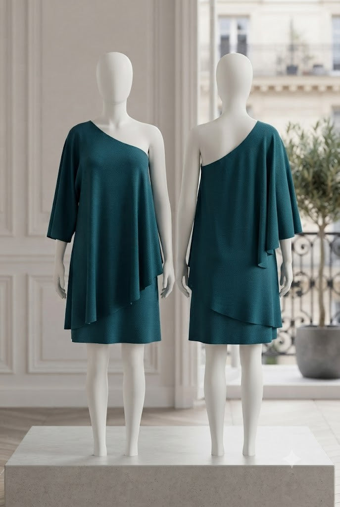 Pre-Loved Bam Bam One-Shoulder Asymmetrical Dress – Size Small
