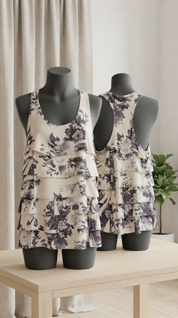Pre-Loved Truworths Floral Ruffled Vest – Size 40