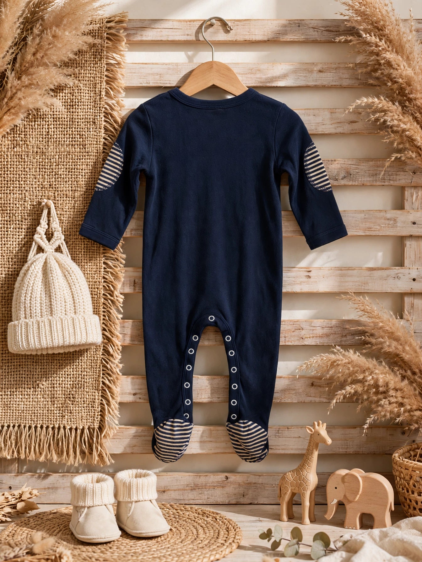 Hartedief Navy "Pappa se Seun" Babygrow / Sleepsuit - 6 to 12 Months