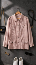 Jeep Dusty Blush Pink Ladies Utility Jacket - Size 2XL