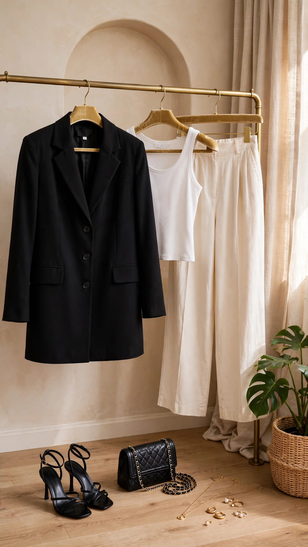 Ladies Black Longline Blazer - Size 40