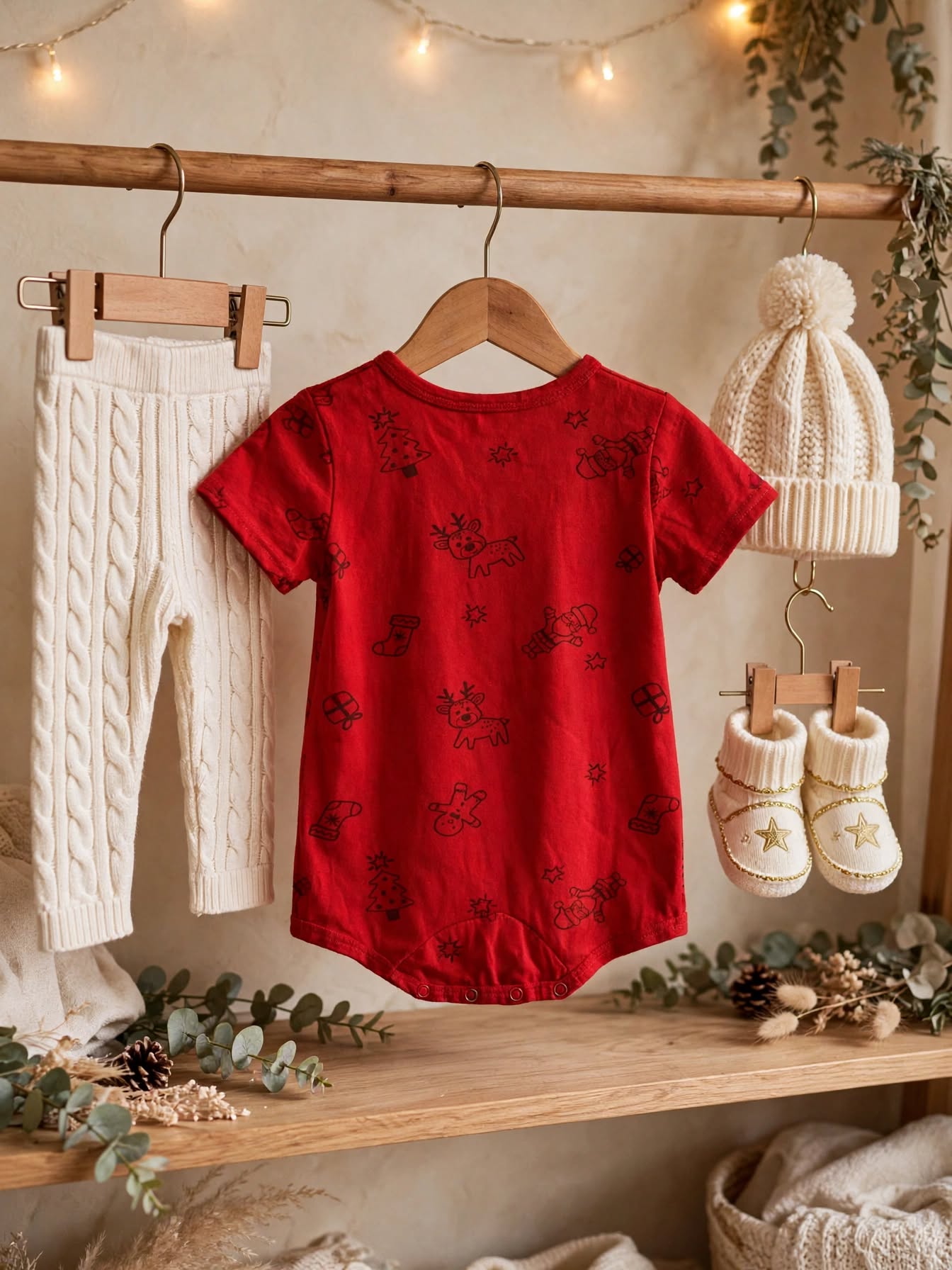 Ackermans Baby My First Christmas Red Babygrow - Size 6 to 12 Months