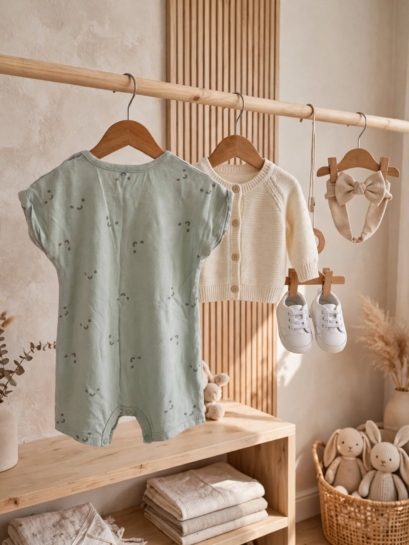 Woolworths Baby "I'm Grandma's Favourite" Sage Smiley Babygrow - Size 6 to 12 Months