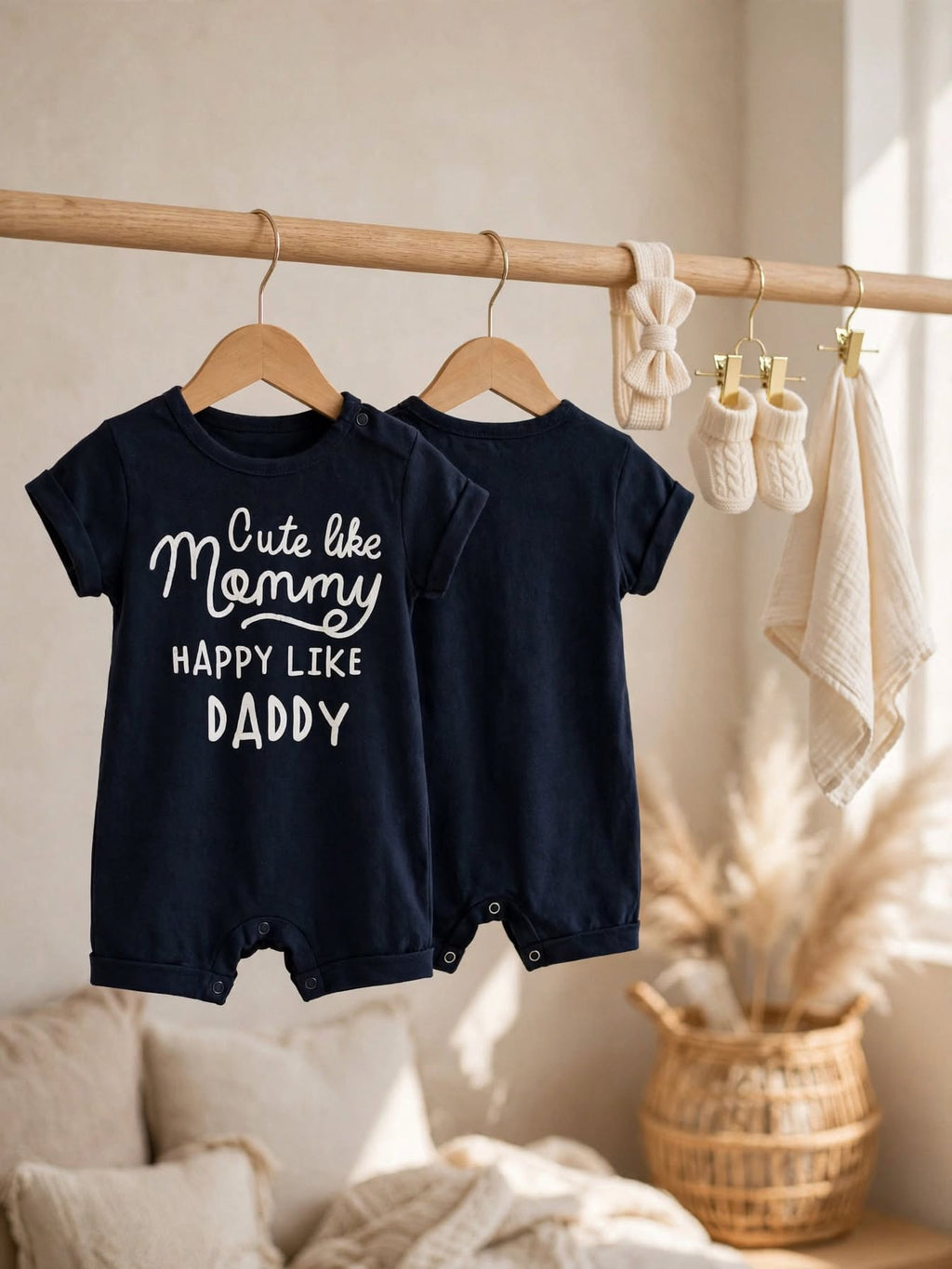 Woolworths "Cute like Mommy HAPPY LIKE DADDY" Baby Romper - Size 6 to 12 Months