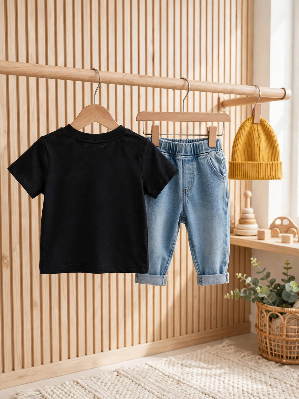 Black with Metallic Gold "DADDY'S Boy" Script Baby T-Shirt - Size 9 to 12 Months