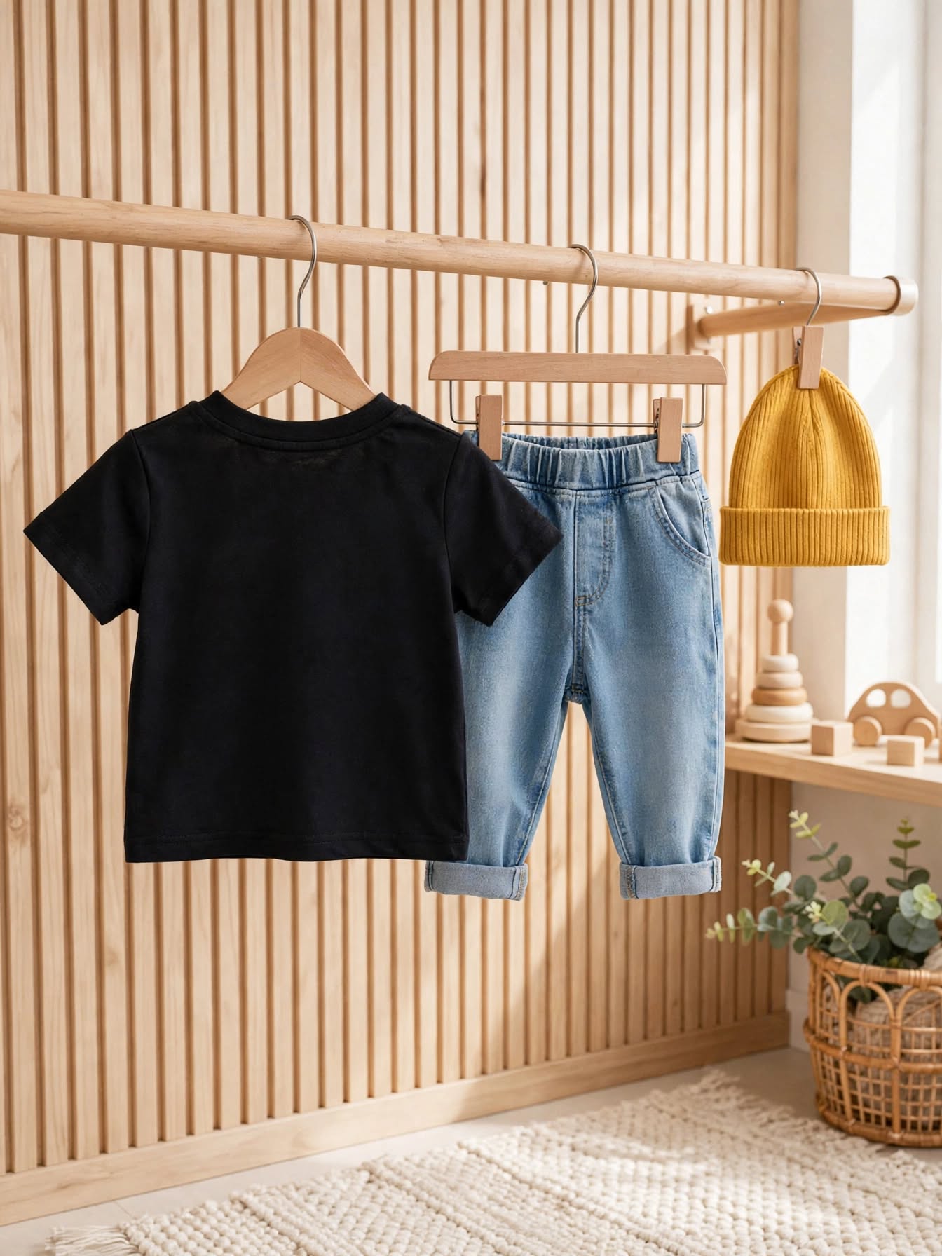 Black with Metallic Gold "DADDY'S Boy" Script Baby T-Shirt - Size 9 to 12 Months