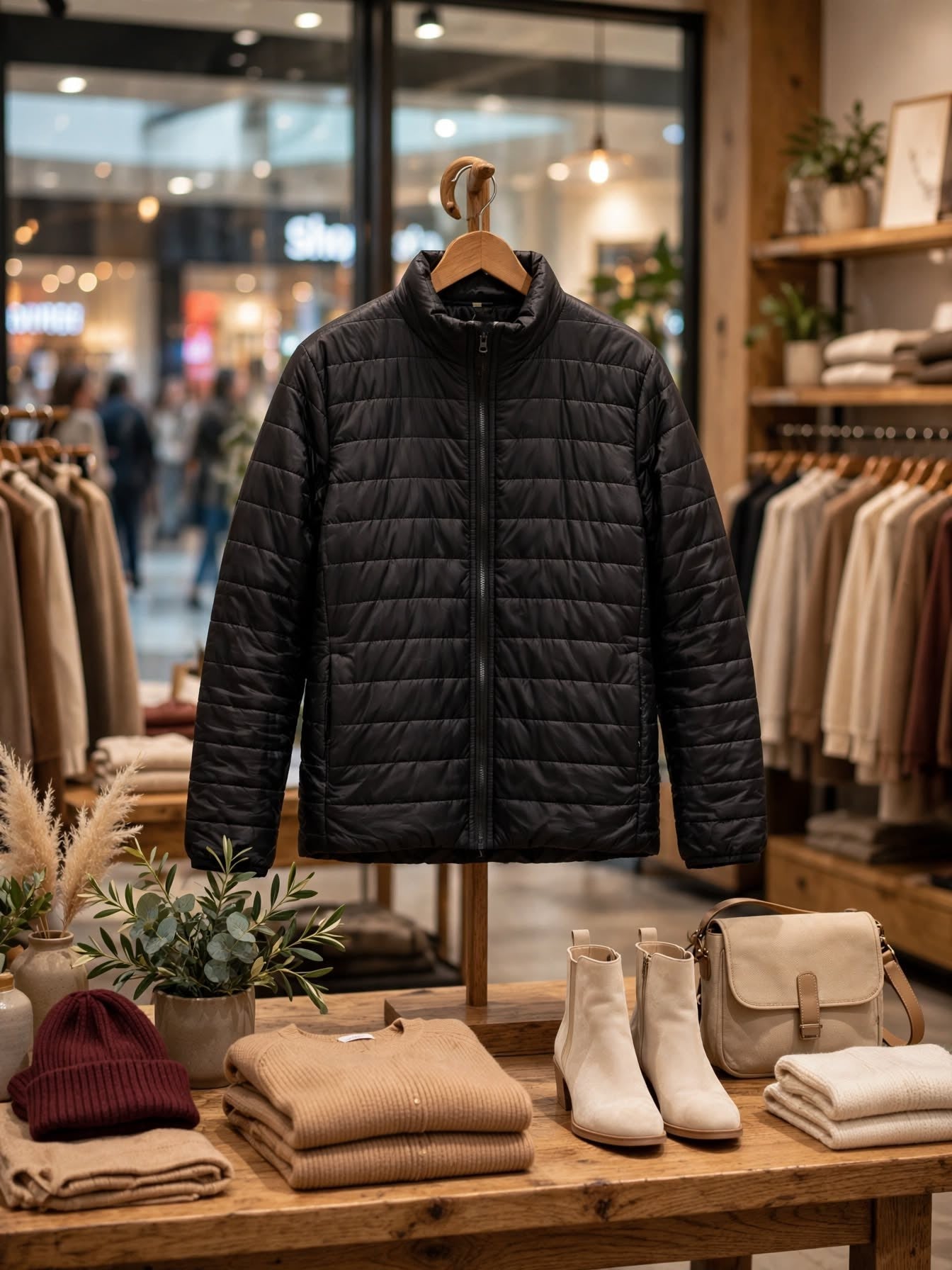Black Quilted Lightweight Puffer Jacket - Size 3XL