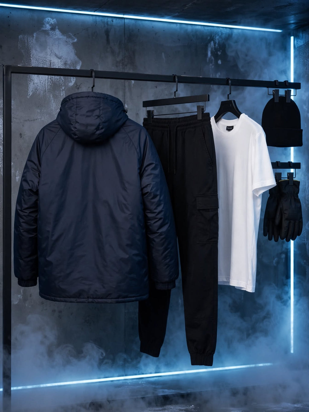 Beck Zero Navy Hooded Freezer Jacket - Size XL