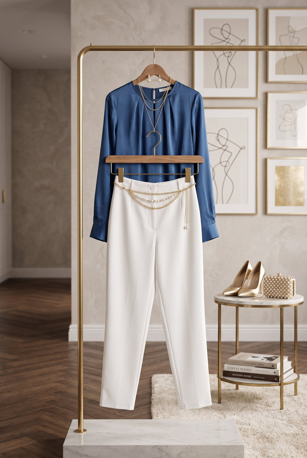 White Tailored Retus Pants – Size 36
