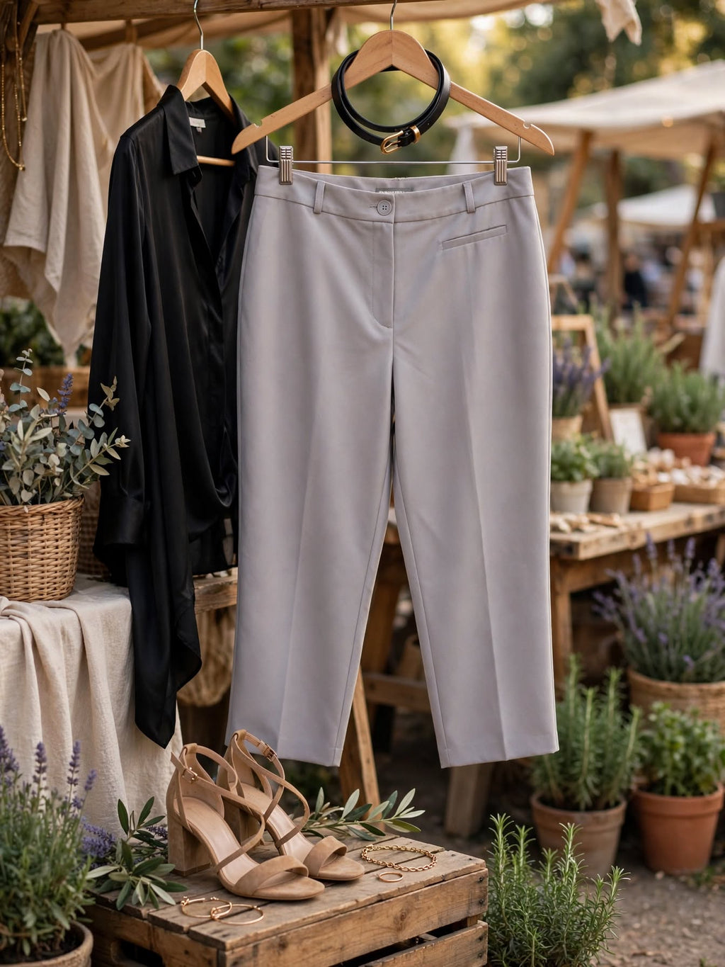 Woolworths Light Grey Tailored Bermuda Cropped Pants - Size 18