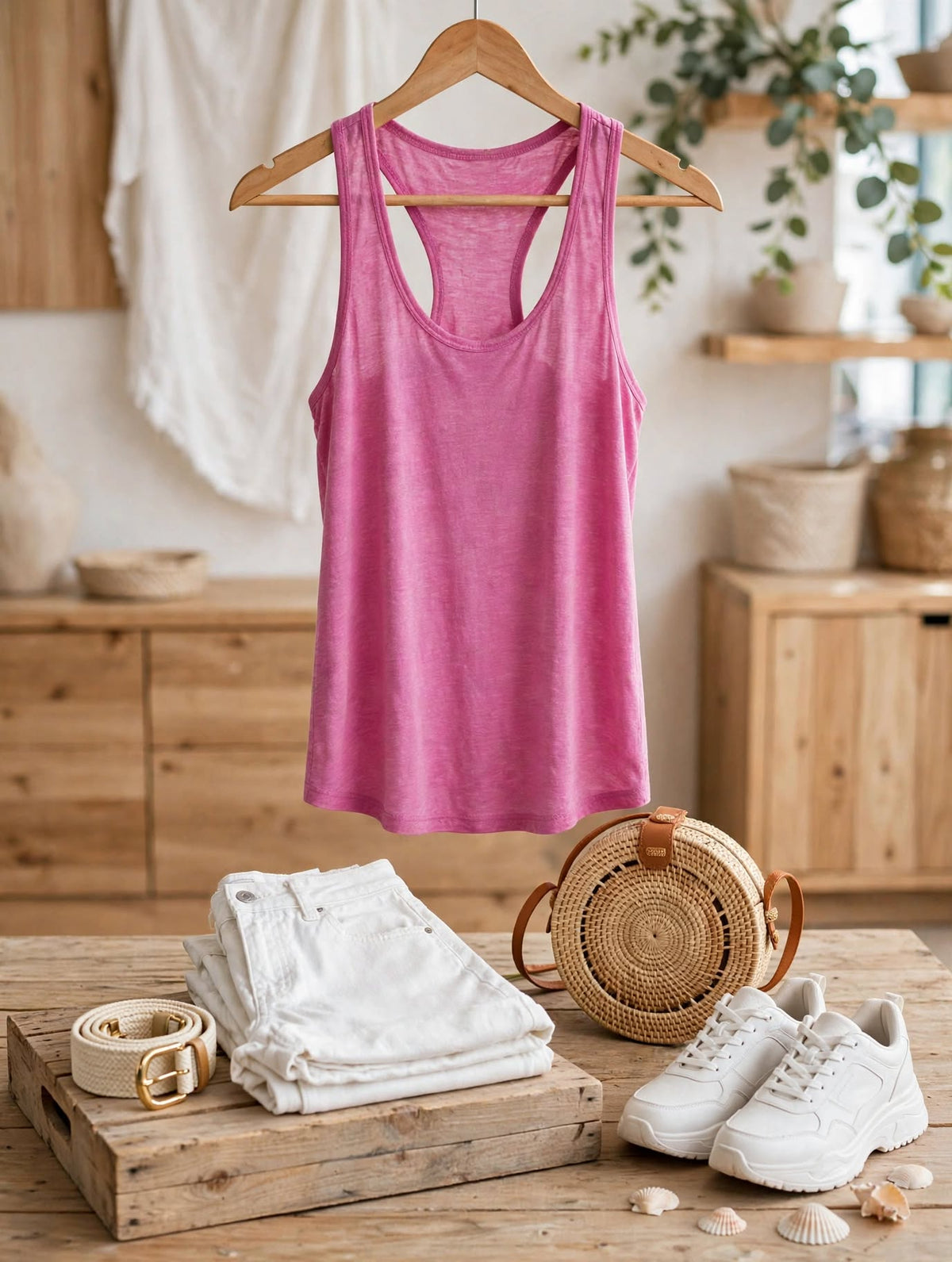 Maxed Pink Heather Racerback Flowy Tank Top - Size 2XL
