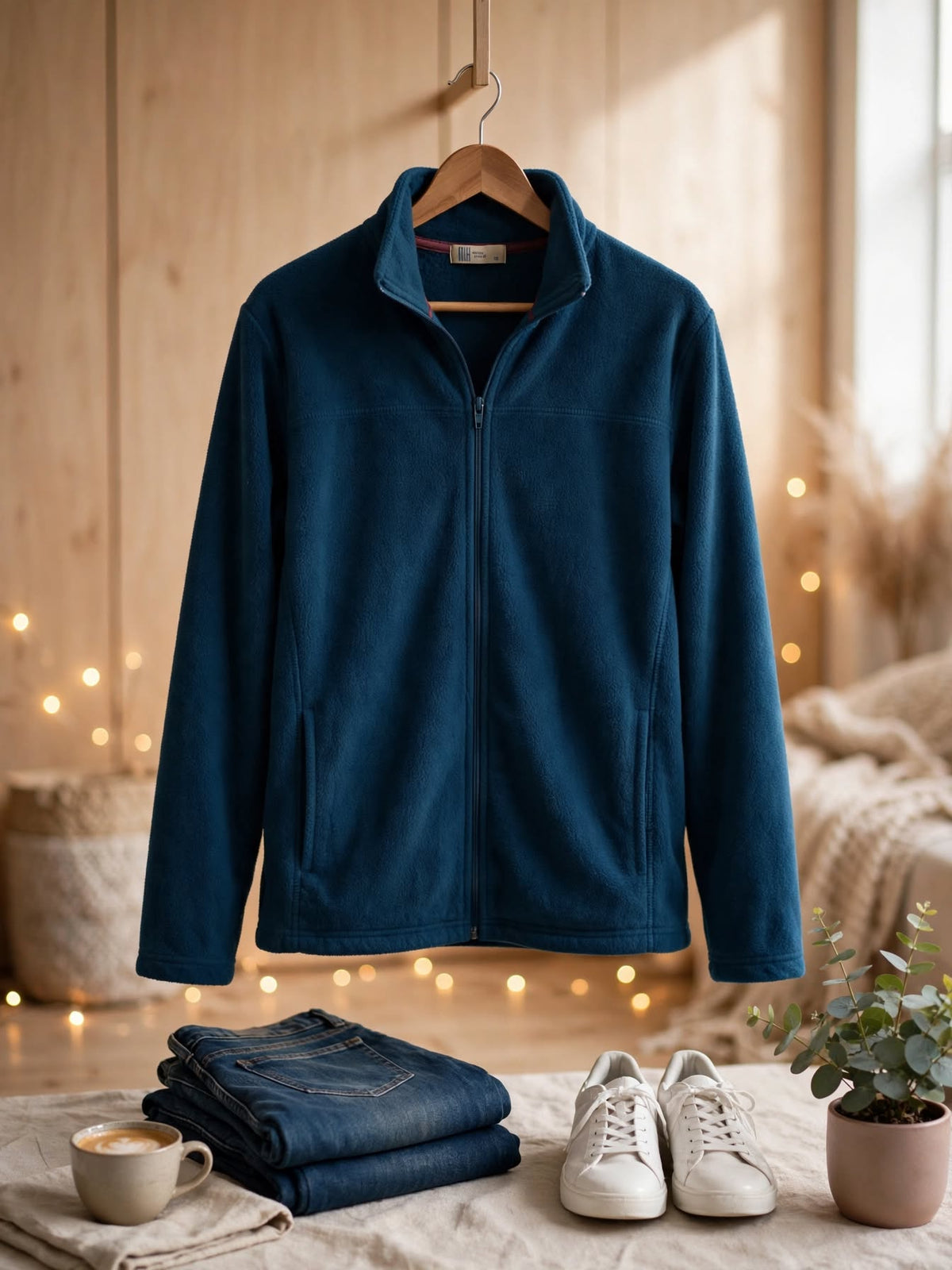 Edgars Merien Hall Blue Fleece Zip-Up Jacket - Size 18