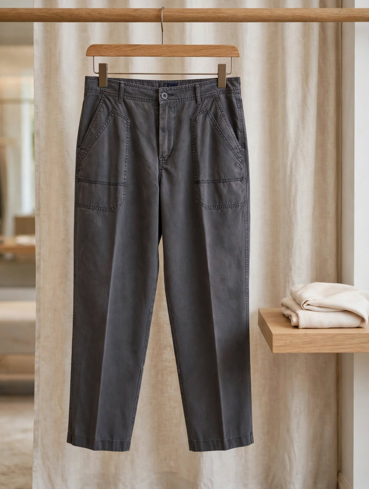 Queenspark Charcoal Grey Utility Cargo Pants - Size 36