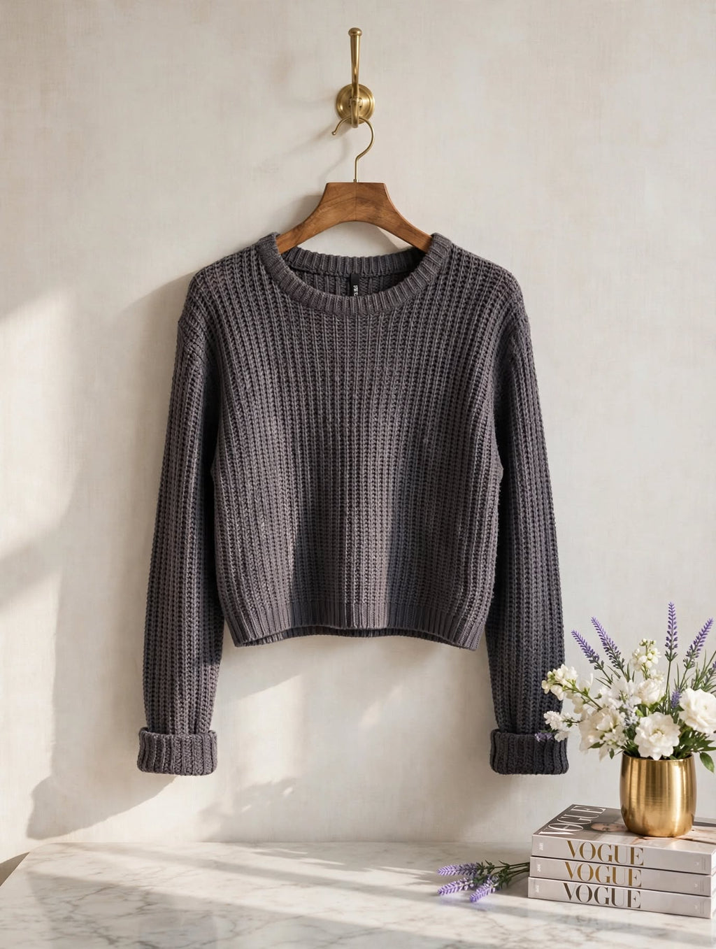 Mr Price RT Grey Chunky Cropped Winter Jersey - Size Medium