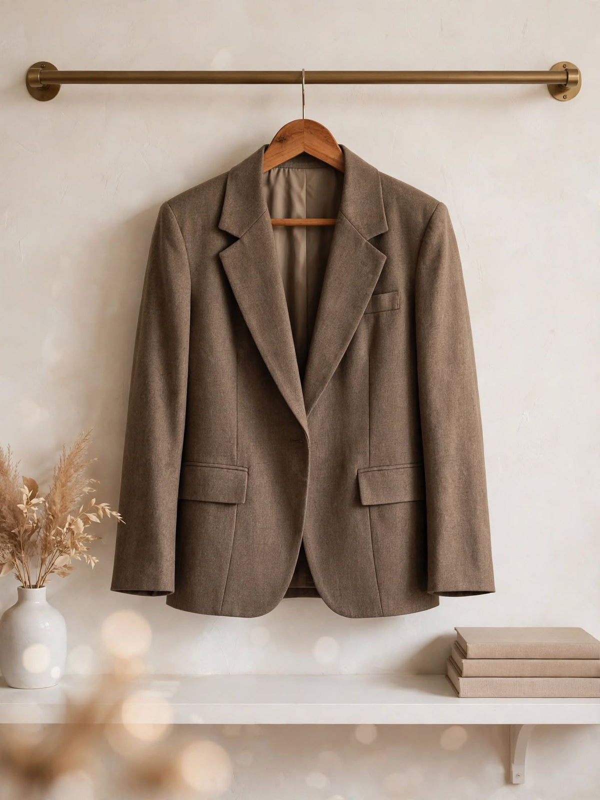 Keslo Petite Brown Tailored Suit Jacket - Size 14