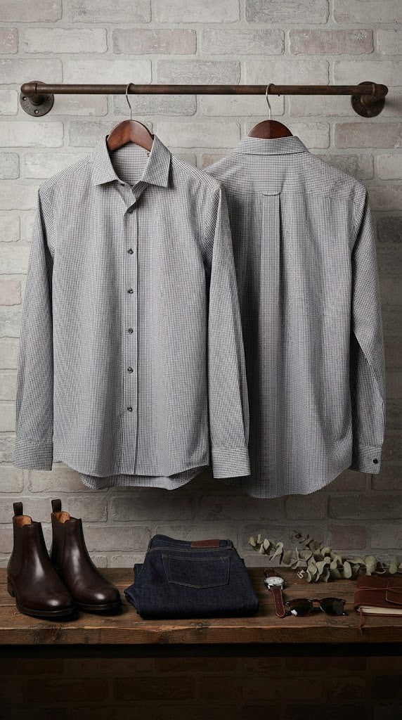 Viyella Classic Check Pure Cotton Long-Sleeve Shirt - Size 2XL