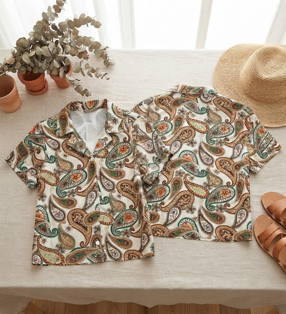 Vintage-Inspired Paisley Print Blouse by Concept Club – Excellent Condition (Size 32)