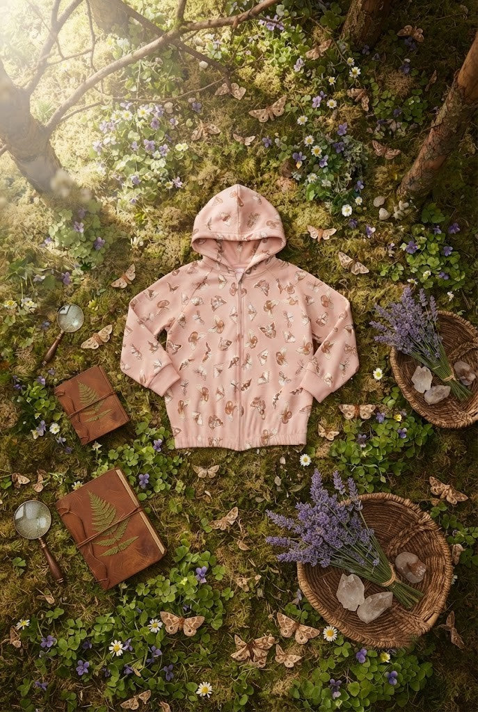 Pre-Loved REAL Kids Butterfly Print Zip-Up Hoodie - Size 11-12 Years