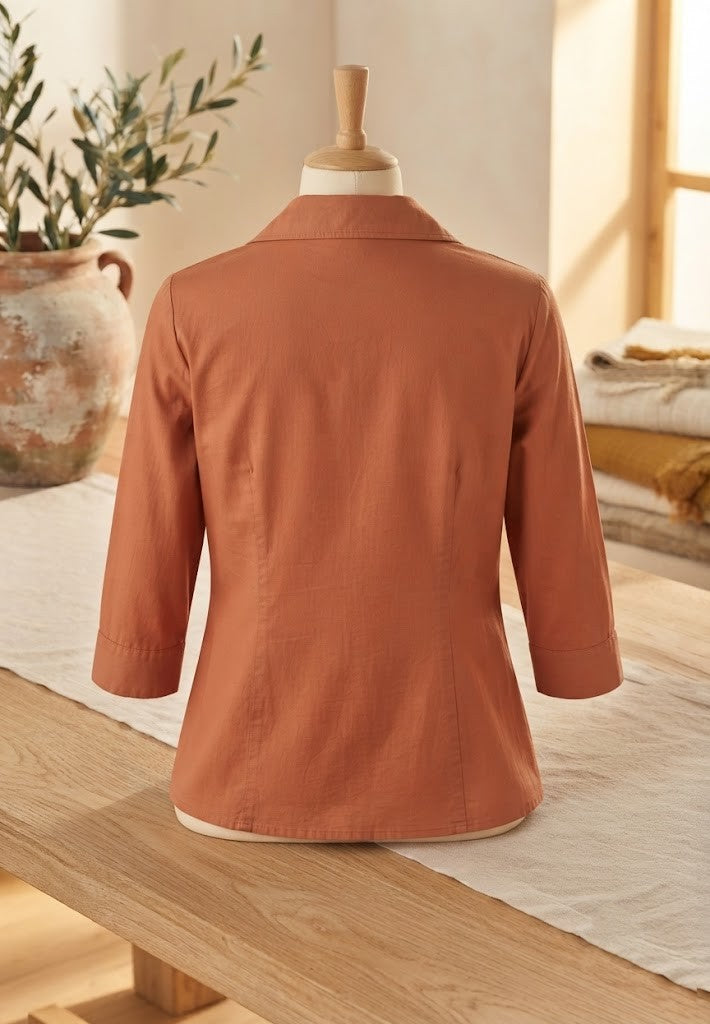 Pre-Loved Daniel Hechter 100% Cotton Blouse - Size 32
