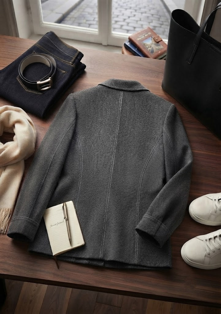 The Platinum Label Pre-Loved Grey Blazer - Size 36