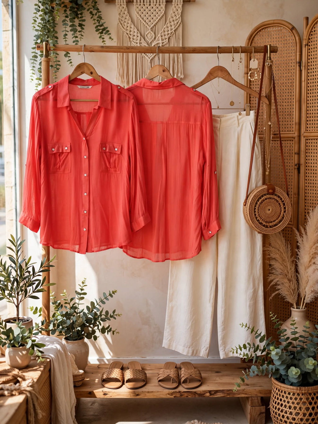 Miladys Coral Utility Blouse - Size 16 / 40