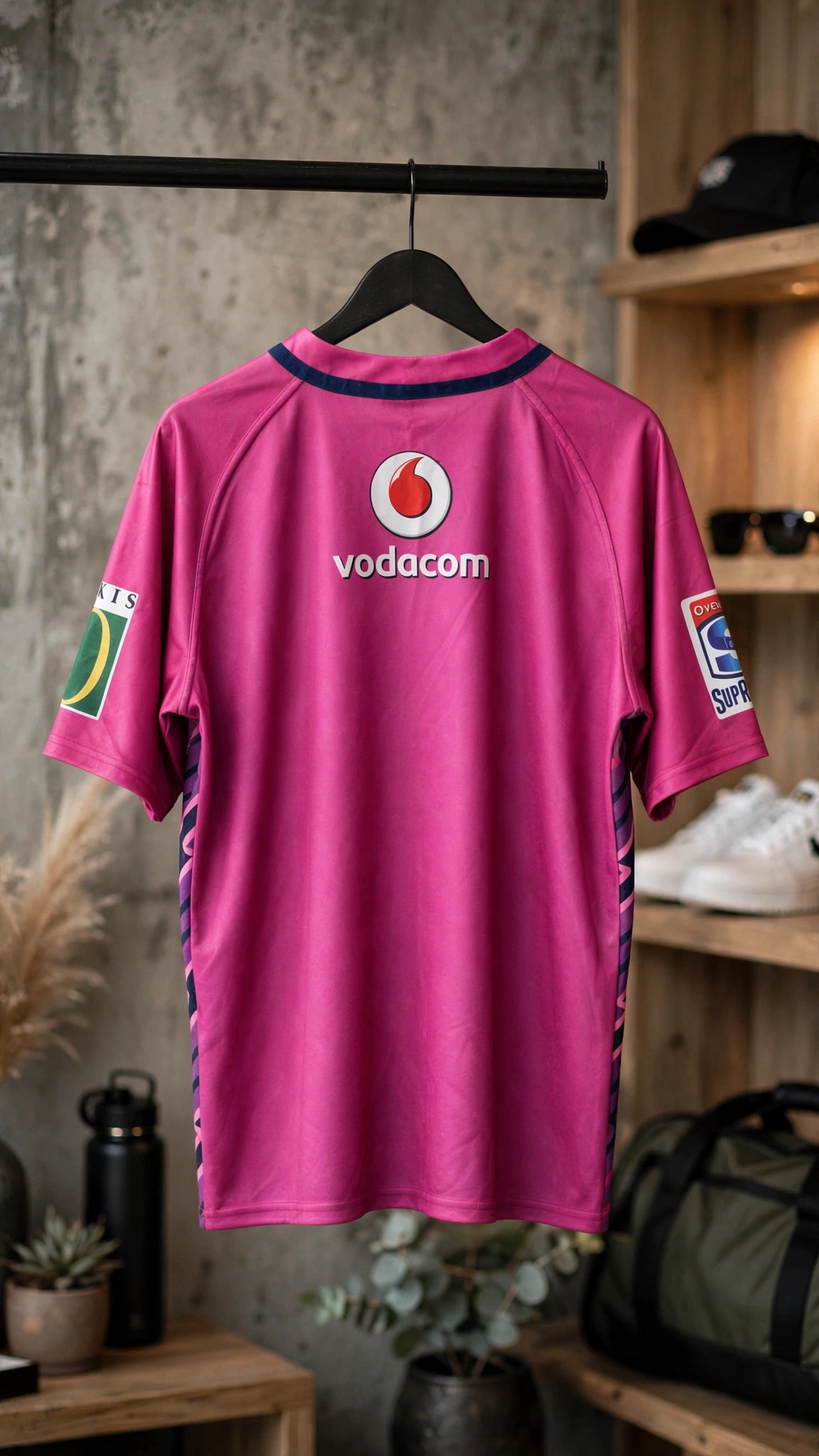 Bulls Rugby Jersey - Puma Vodacom Pink Purple Zig-Zag Away Shirt - Size XXL