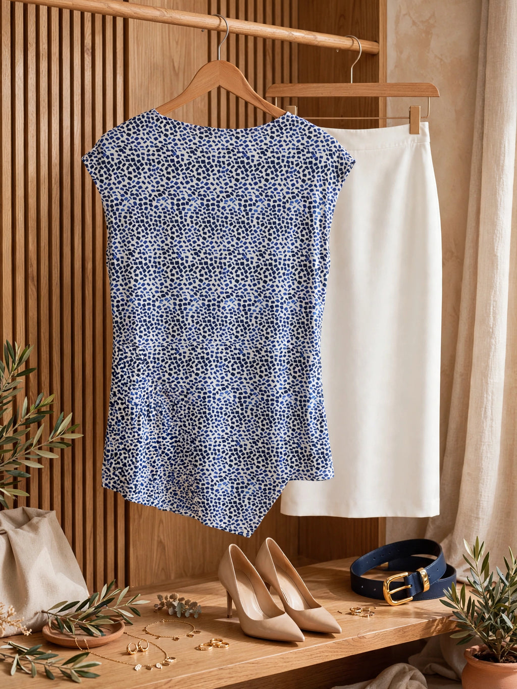 Blue Mosaic David Jones Classic Collection Blouse - Size Small