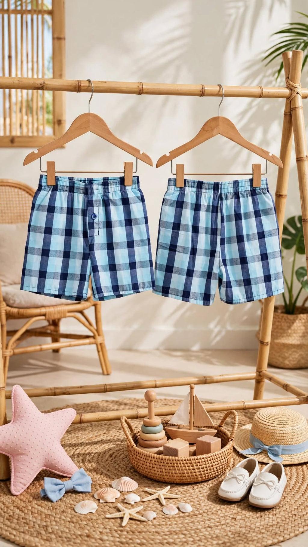 Ackermans Waga Dude Blue Check Shorts – Size 4 to 5 Years