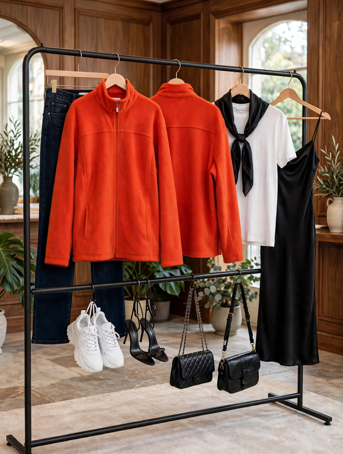 Woolworths Women's Burnt Orange Zip-Up Fleece Jacket - Size XL