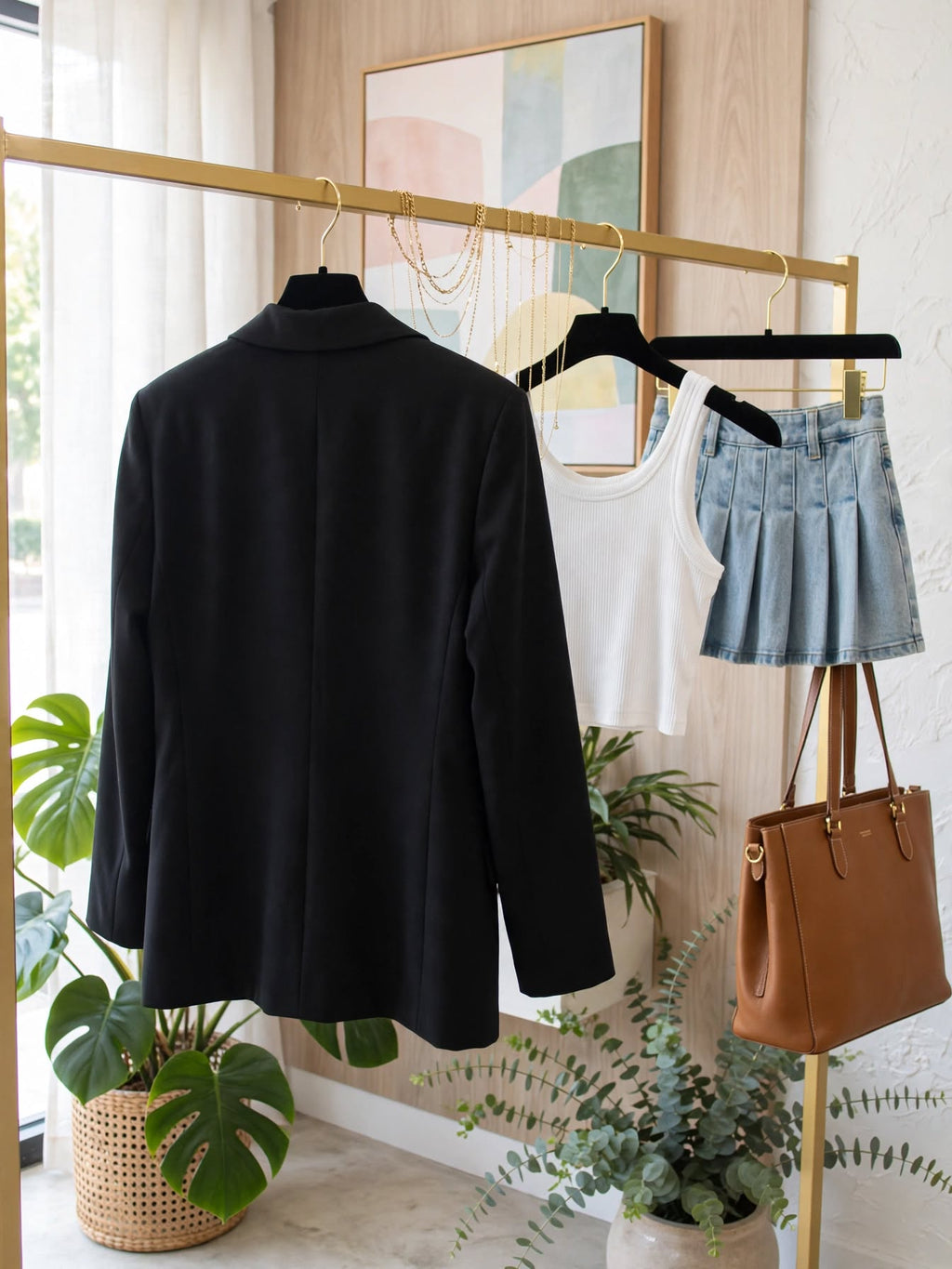 Smiley's 3-Button Tailored Black Blazer Jacket - Size 14